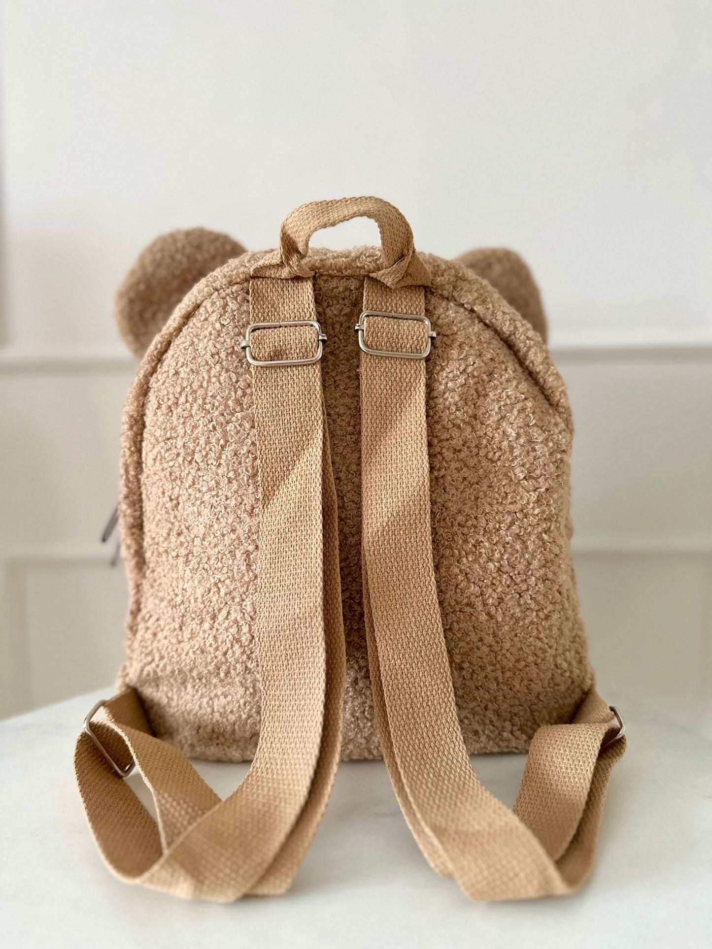 Beige Teddy Bear Backpack