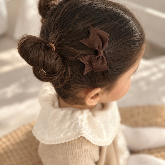 Bow Hair Clip | Chocolate