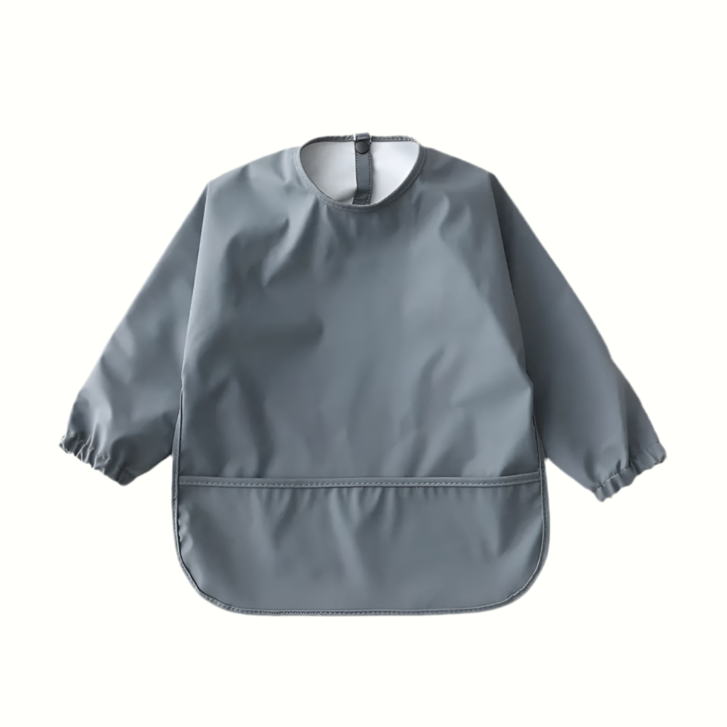 Baby Weaning Apron Bib | Charcoal Blue