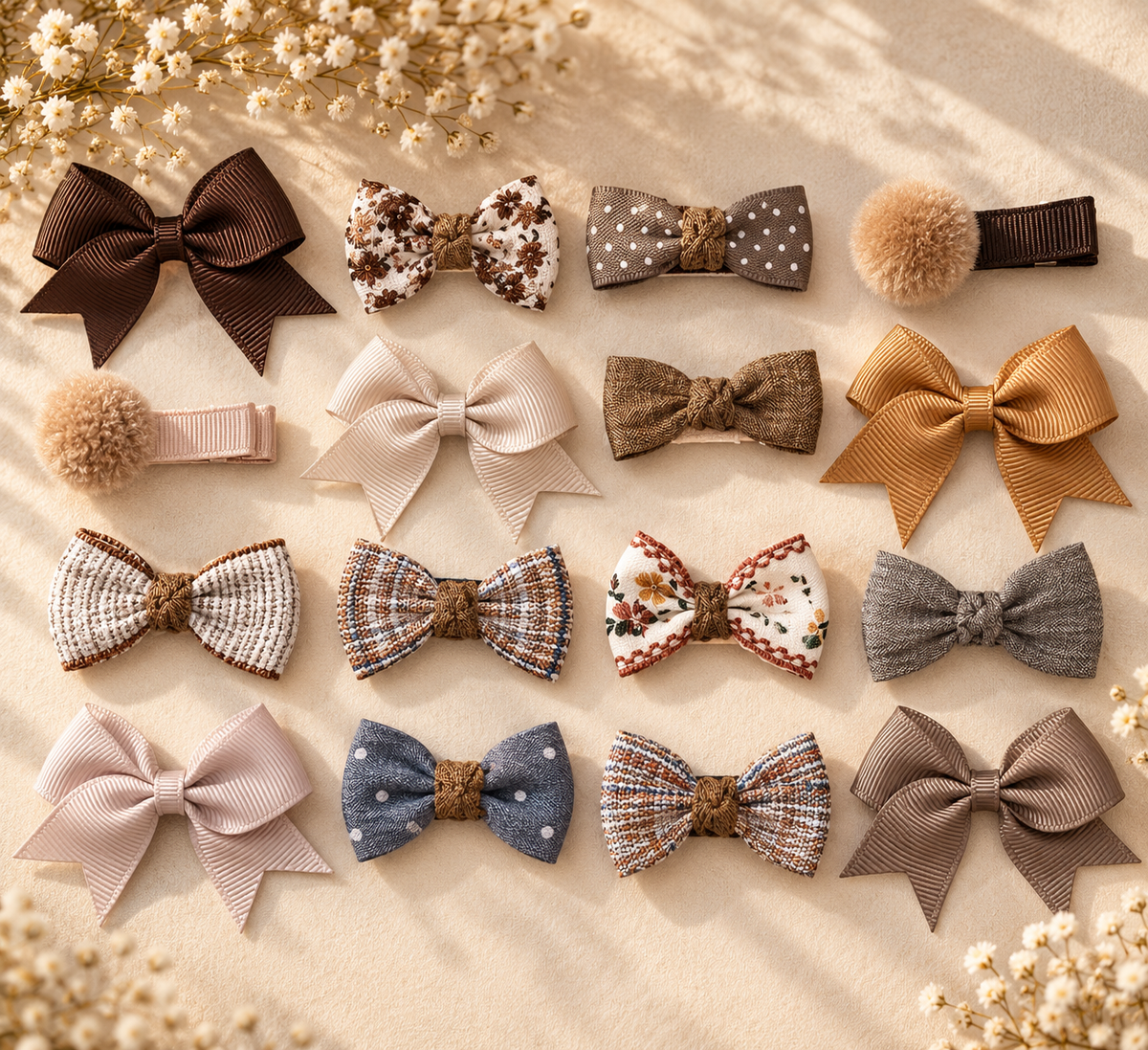 Bow Hair Clip | Mocha