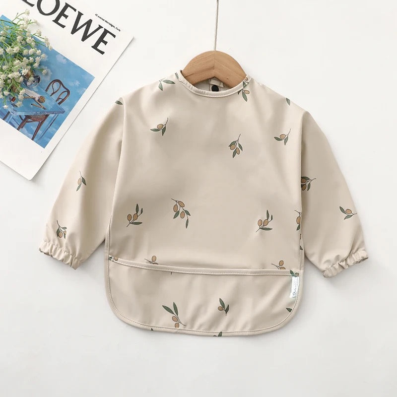 Baby Weaning Apron Bib | Olive