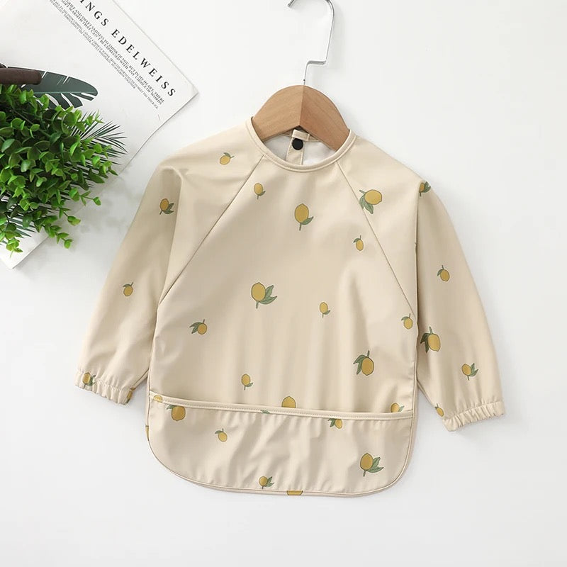 Baby Weaning Apron Bib | Lemon