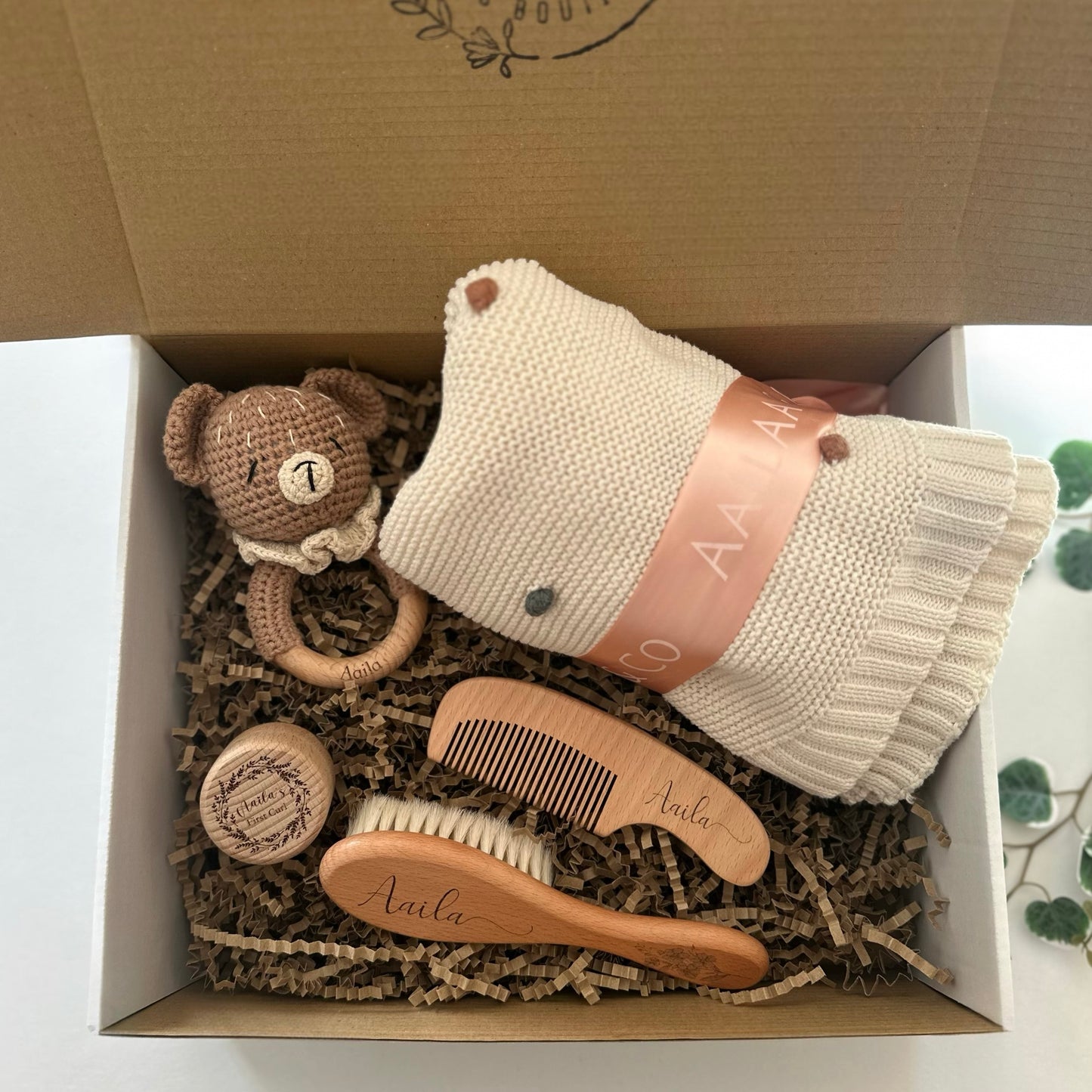 Teddy Bear Crotchet Rattle | Wooden