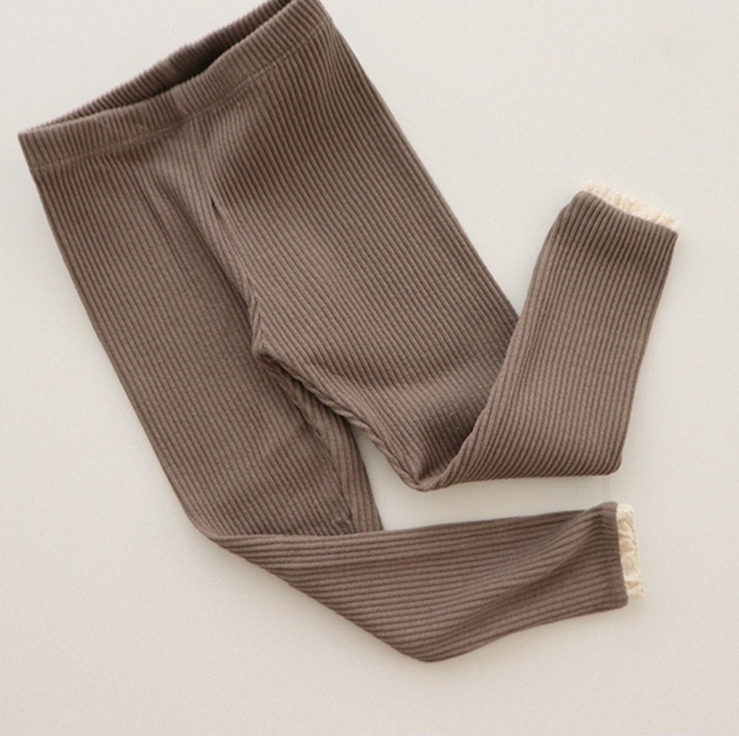 Ribbed Knitted Lace Leggings