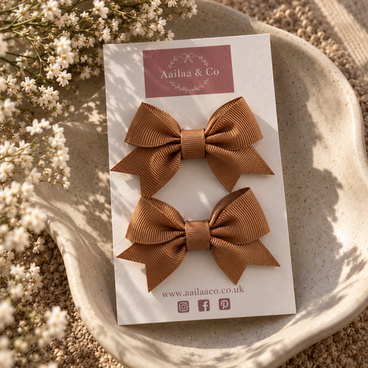 Bow Hair Clip | Mustard
