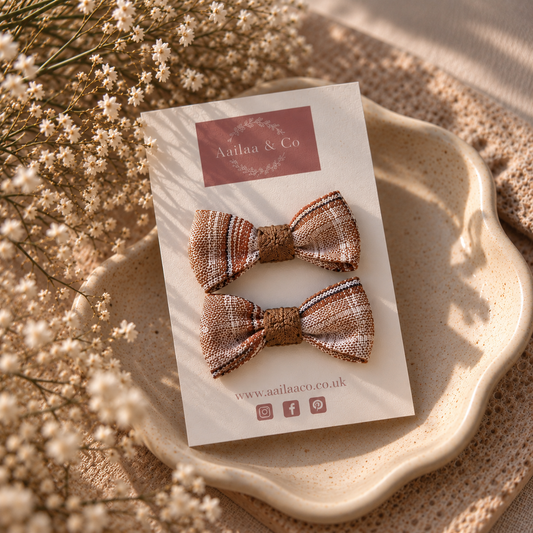 Plaid Hair Clip | Neutral