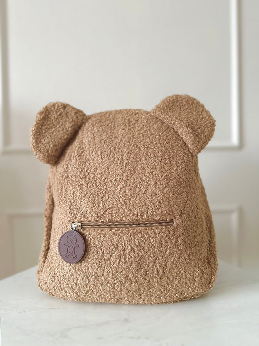 Beige Teddy Bear Backpack