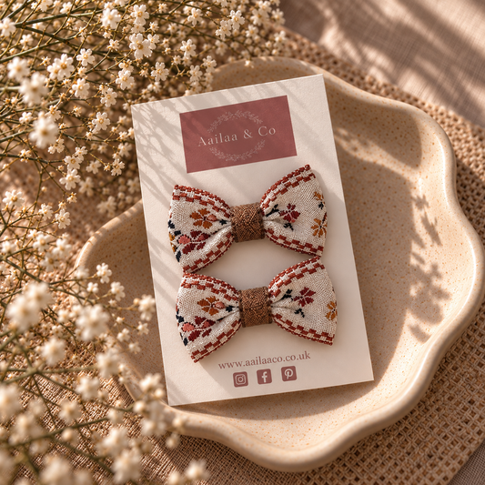 Plaid Hair Clip | Floral