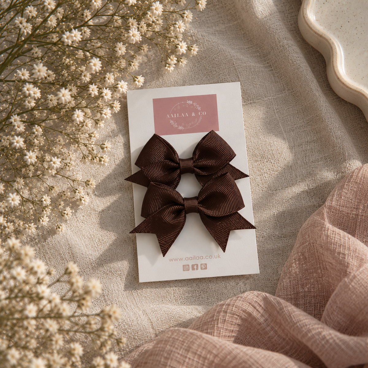 Bow Hair Clip | Chocolate