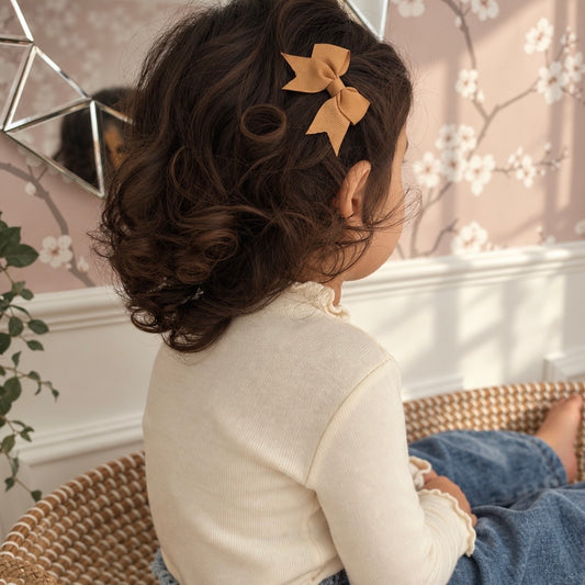 Bow Hair Clip | Mustard