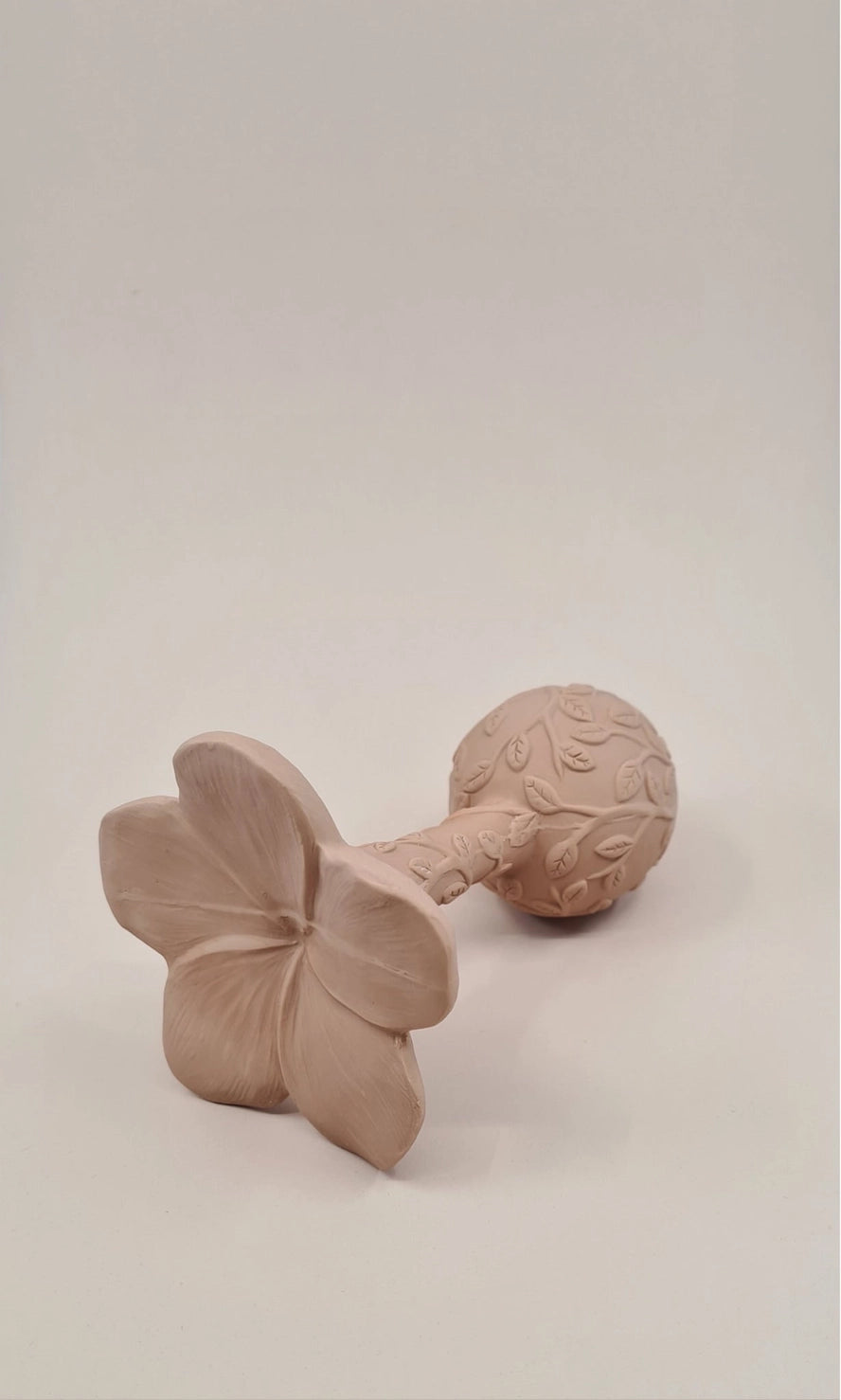 Natruba-Natural Rubber Rattle Plumeria - Rose