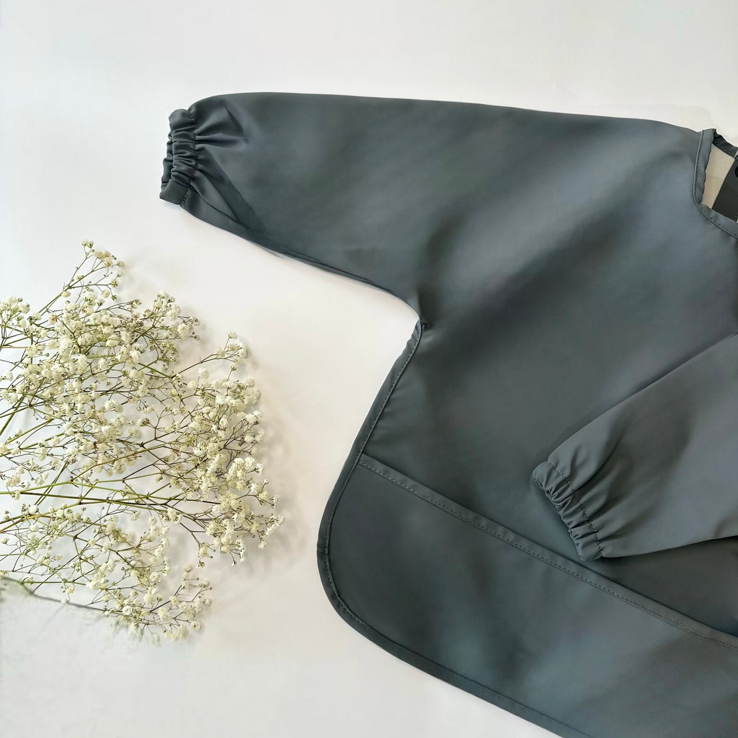 Baby Weaning Apron Bib | Charcoal Blue