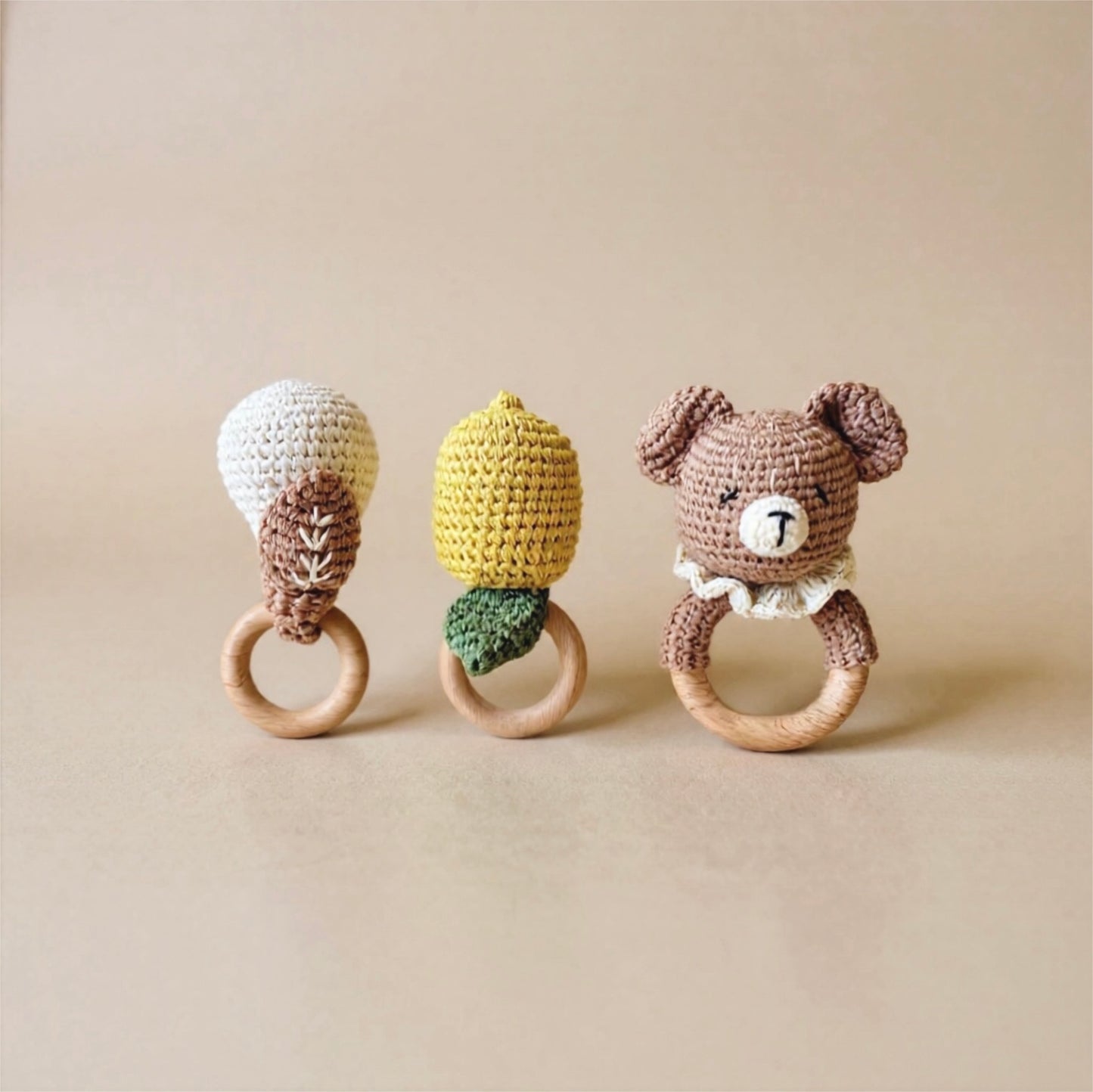 Pear Crotchet Rattle | Wooden