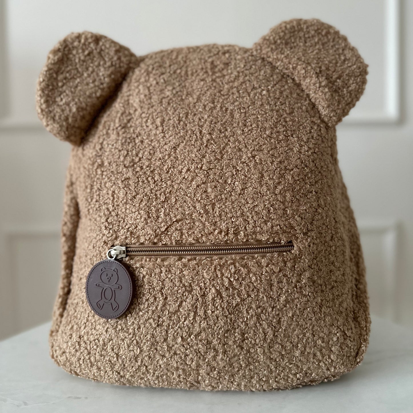 Beige Teddy Bear Backpack