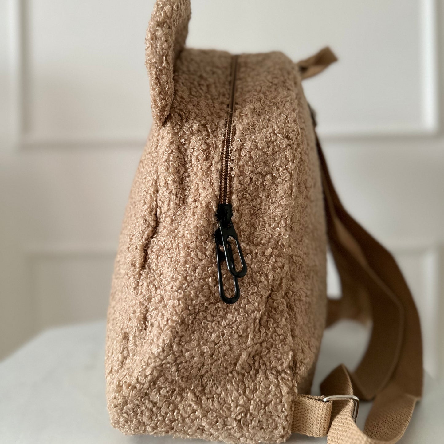 Beige Teddy Bear Backpack