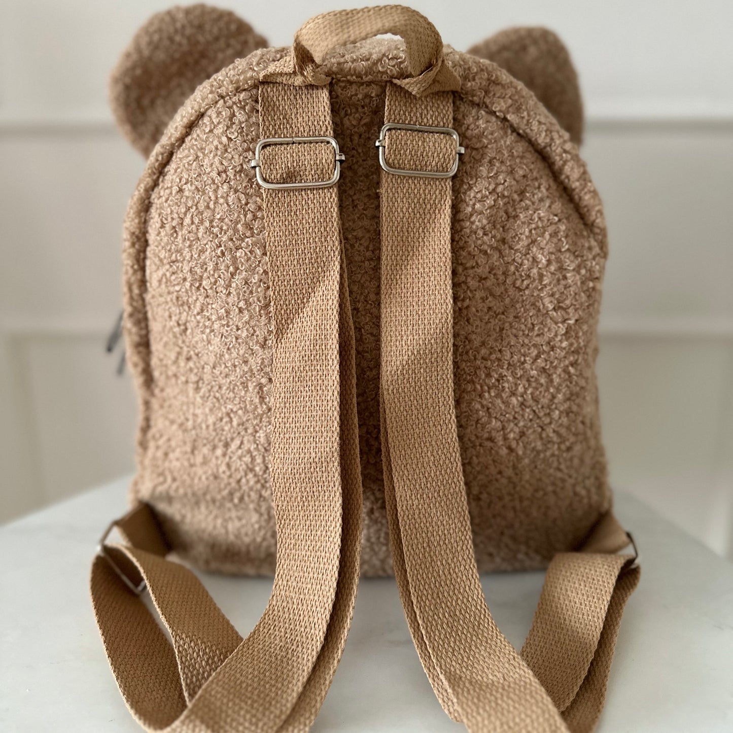 Beige Teddy Bear Backpack