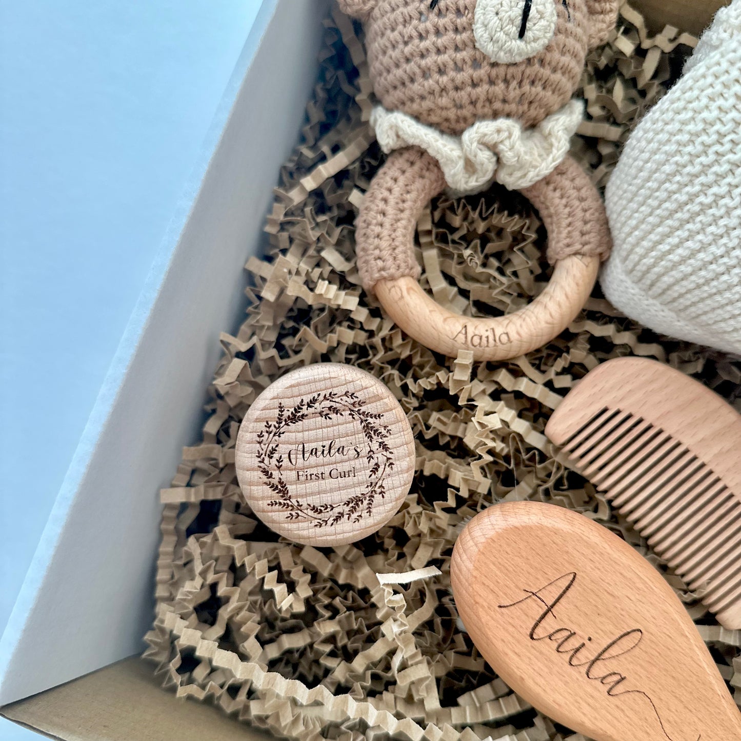 Personalised Wooden Tooth or Curl Keepsake Box
