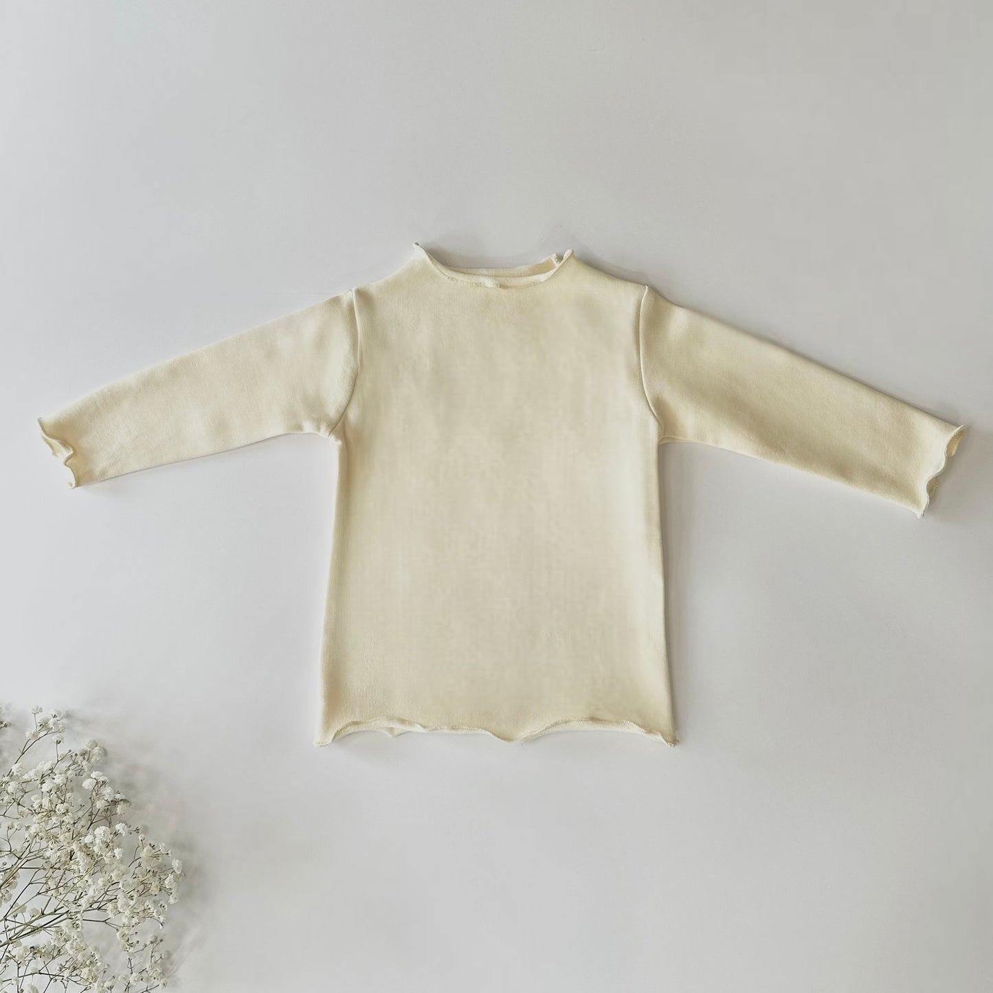 Cream Frill Neck Pullover
