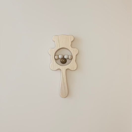 Wooden Teddy Rattle